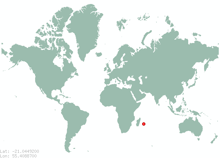 Coeur de Mafate in world map